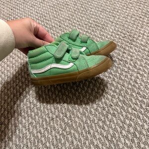 Vans Kids Sneakers in Green with Velcro